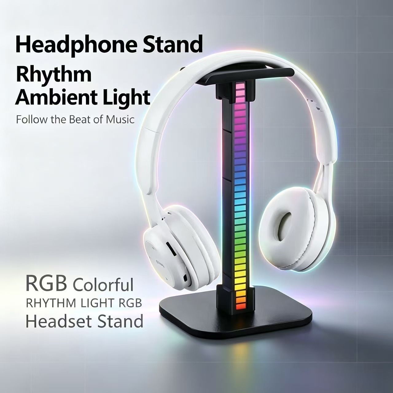 Gaming Headset Rgb - USB Gaming Headphone Stand RGB Rhythm