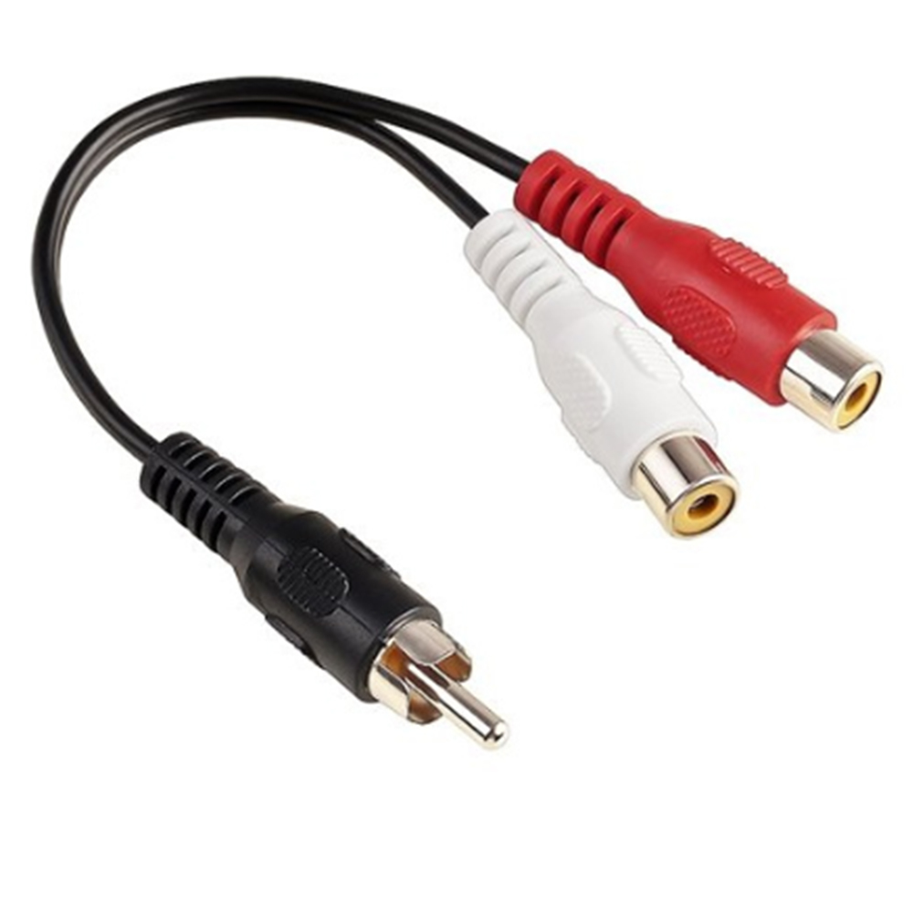Audio Splitter Y - 1 RCA Male Mono To 2