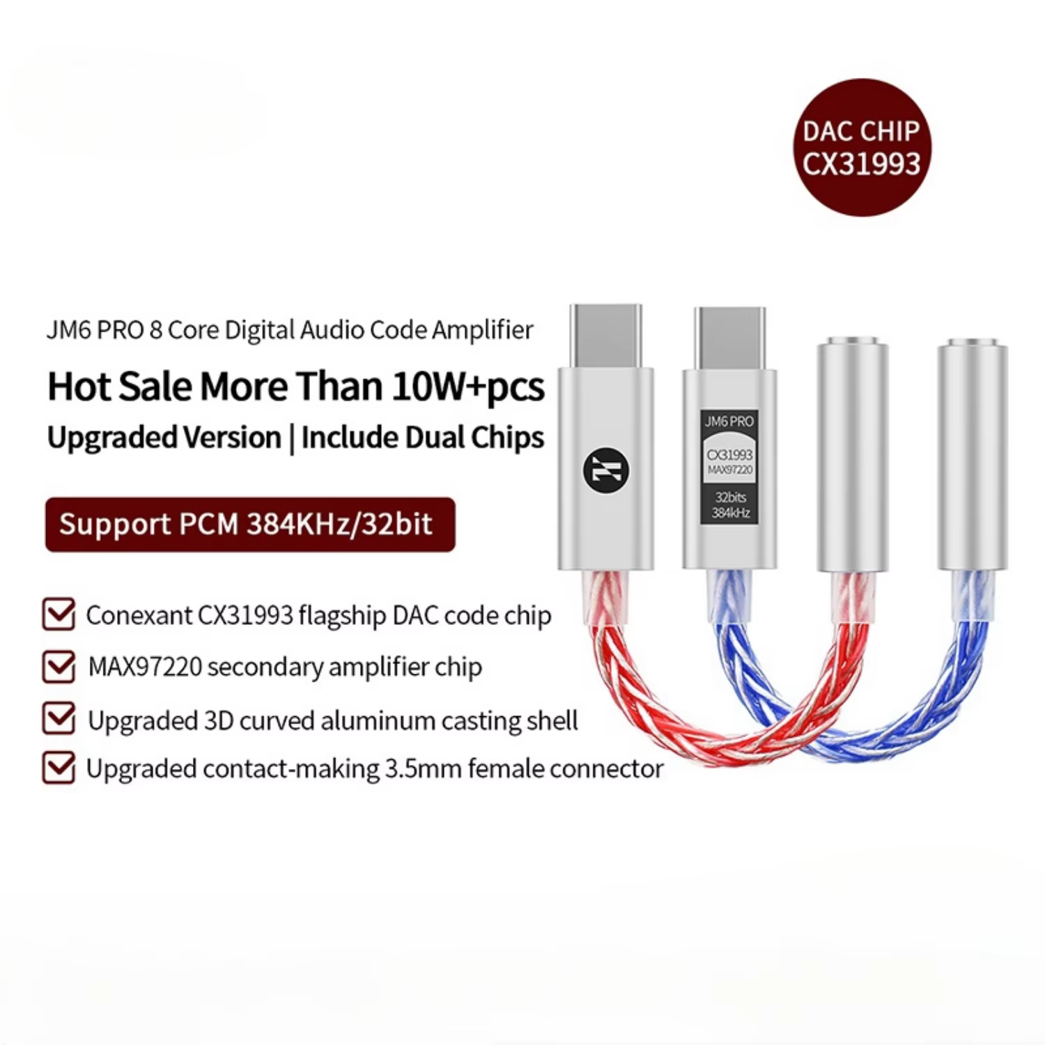 JCALLY JM6 Pro Type-C to 3.5mm - Usb C Earphone 评论和价格